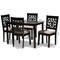 Baxton Studio Jackson Sand Upholstered and Espresso Wood 5-Piece Dining Set 166-10764-8026 - alternate 3
